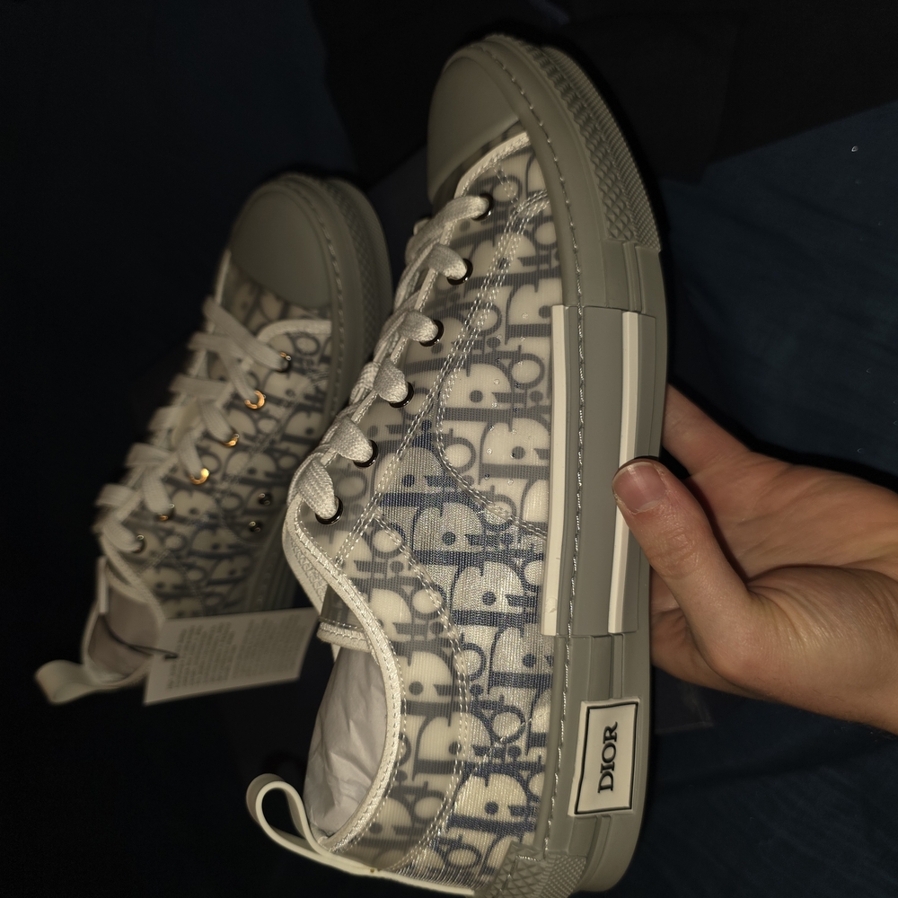 Dior Men's Sneakers - White and Gray
